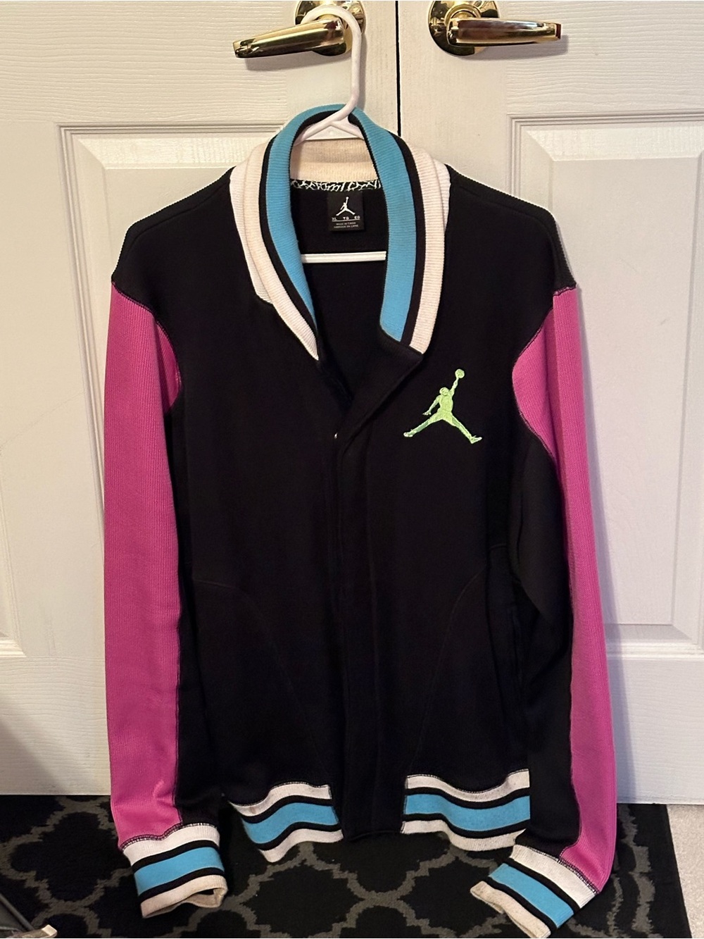 Jordan Black Jacket with Pink Sleeves  - worn on tour w/Snoop Dogg
